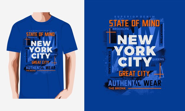 new york city  typography tshirt design  