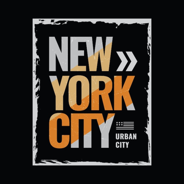 Нью-йоркская типография векторная иллюстрация дизайна футболки