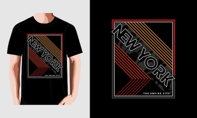 New york city typography  vector t shirt print Premium Vector