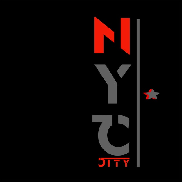 new york city typography vector