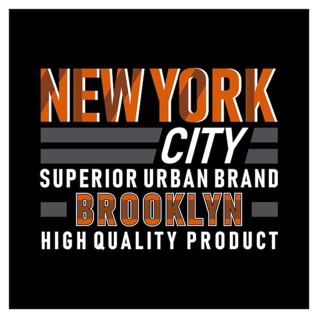 New york city urban brand tshirt graphic vector