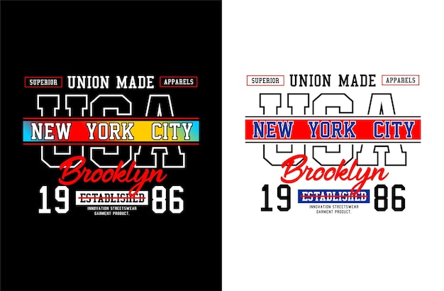 New York City vector typography design for tshirt