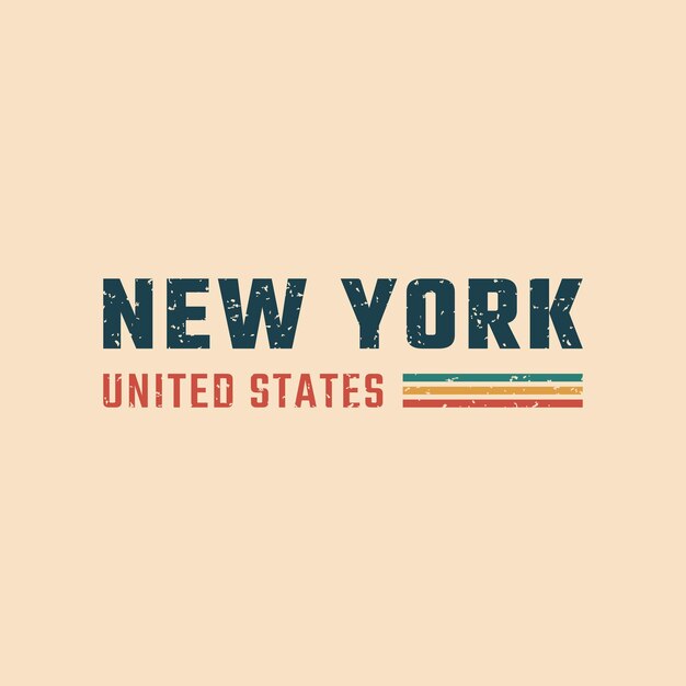 New York lettering retro stijl