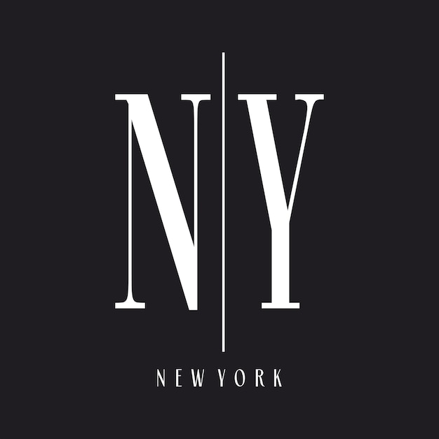 New york logo with a black background