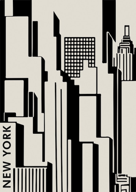 New York Minimalist Poster Print