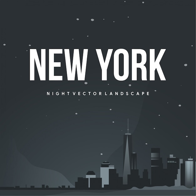 Нью-йорк ночной вектор