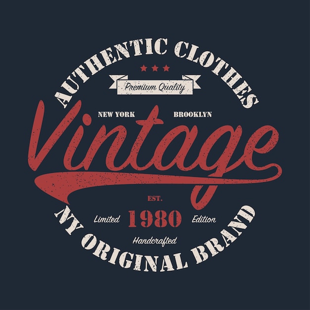 Vector new york ny brooklyn vintage original brand graphic for tshirt design for handcrafted clothes