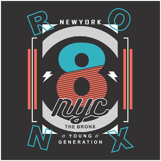 Vector new york nyc typography design art