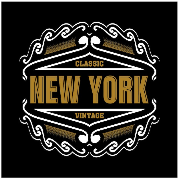 Vettore new york new york design tipografico vintage in abbigliamento tshirt con illustrazione vettoriale e altri usi