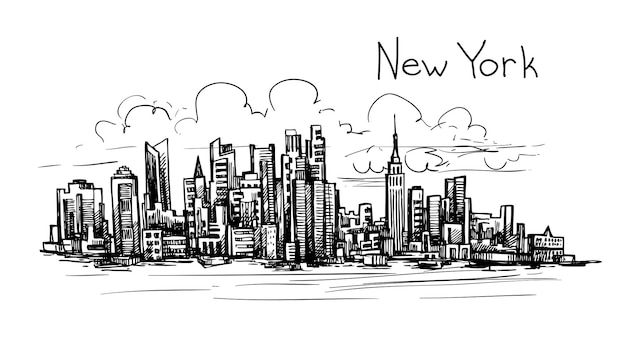 2,500+ New York Sketch Stock Photos, Pictures & Royalty-Free Images -  iStock | New york drawing, New york city, Brooklyn bridge