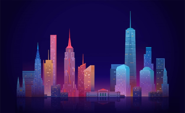 Illustrazione dell'orizzonte di new york