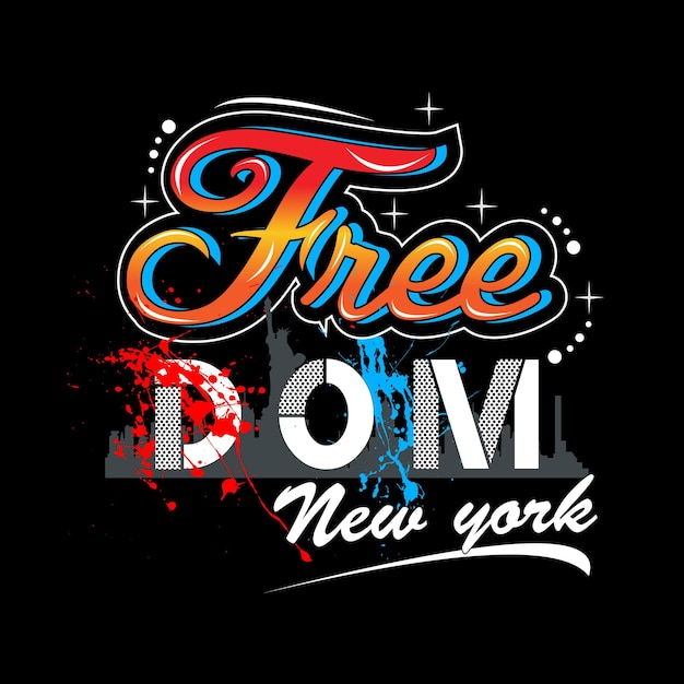 New york slogan typografie grafisch ontwerp vector illustratie kunst stijl vintage