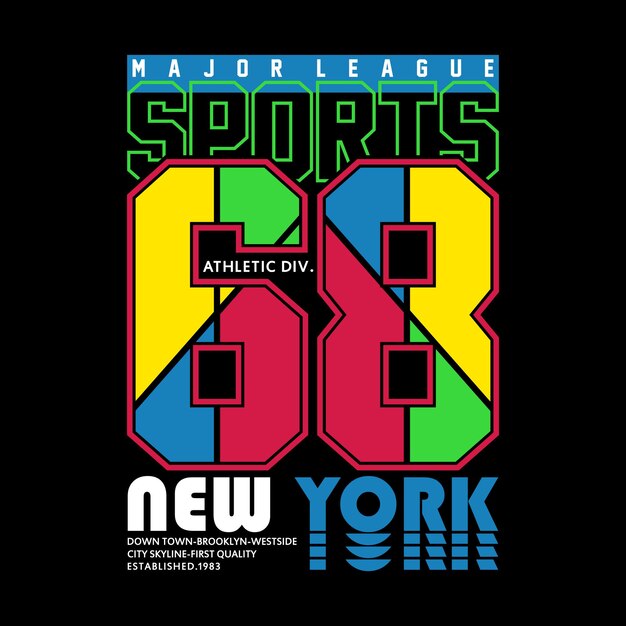 New york sport style design vector illustration vintage by order