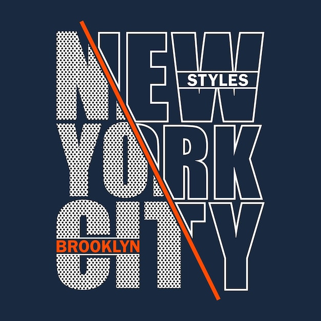New York stijl typografie grafisch ontwerp illustratie vector lijn kunst stijl vintage op bestelling