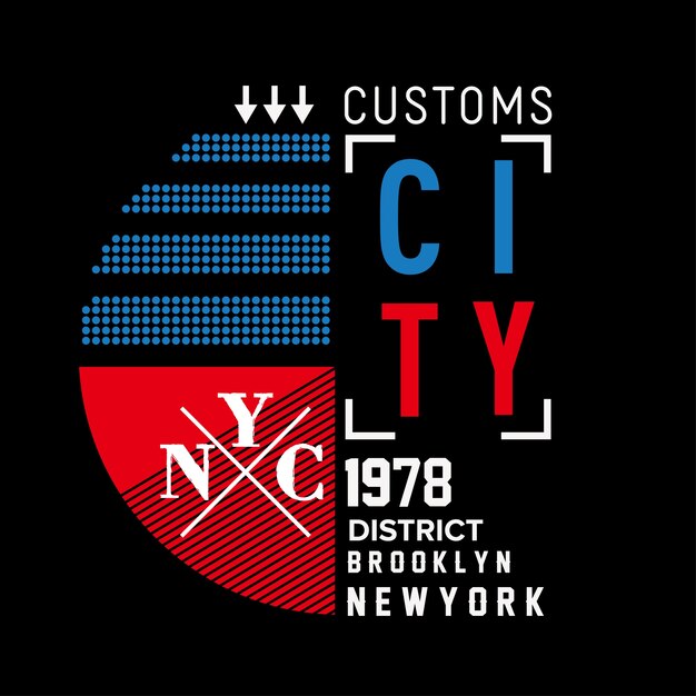 Vector new york t shirt typography vector art