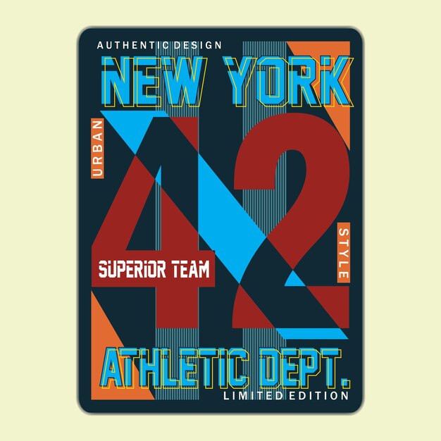 new york tee typografie grafisch ontwerp voor print t-shirt vector illustratie art