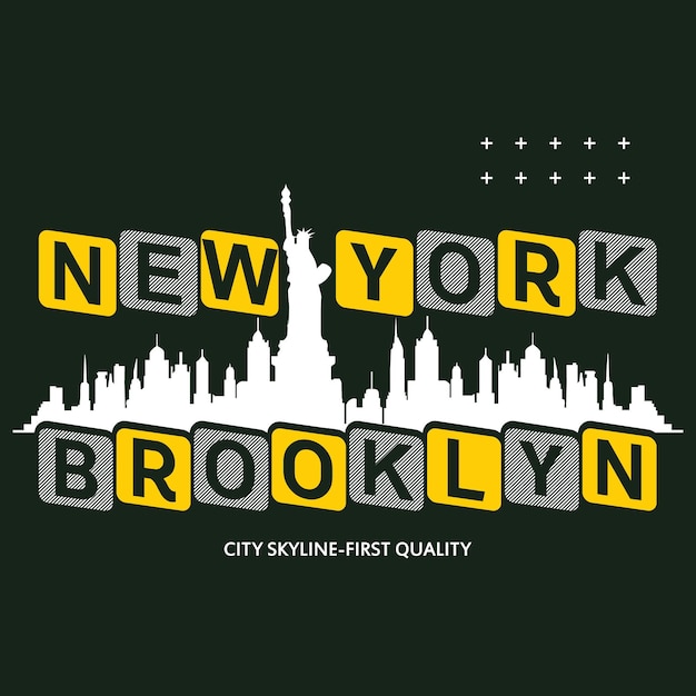 new york tee typography graphic illustration vector art style vintage by order