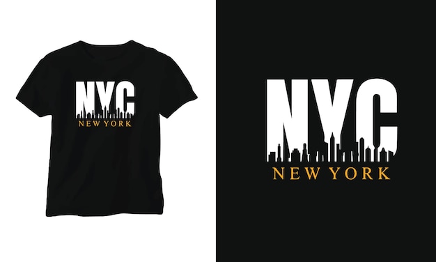 Vettore disegno di magliette di new york