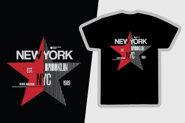 New york tshirt en kledingontwerp klaar om af te drukken