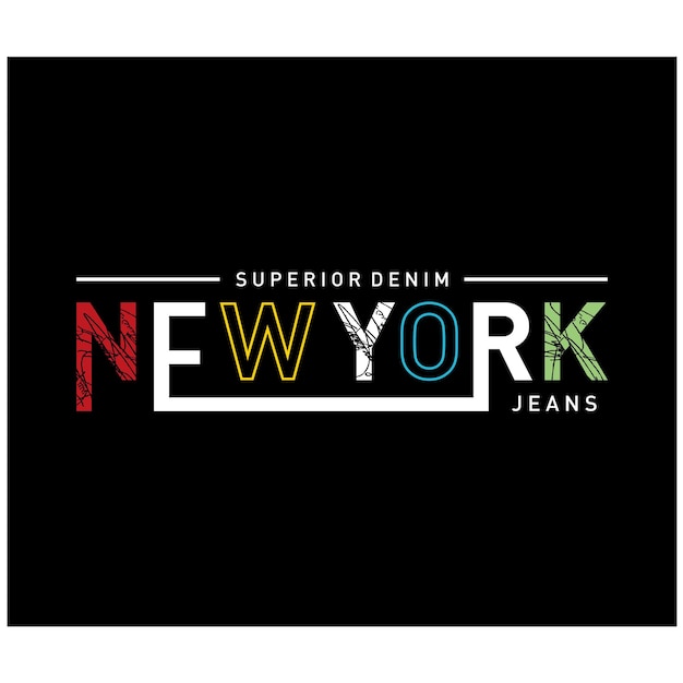 New York typografie grafisch ontwerp voor tshirt prints vectorillustratie