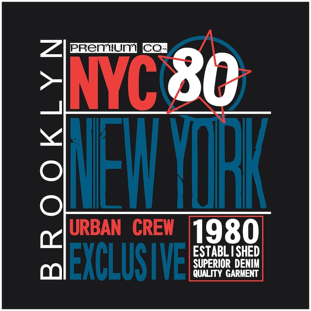 New York typografie voor print illustratie t-shirt vector kunst vintage