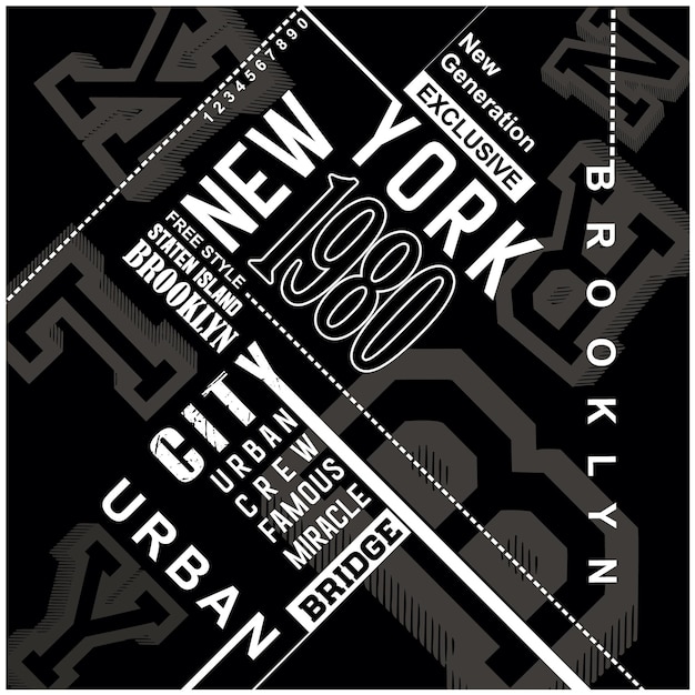 New York typografie voor print illustratie t-shirt vector kunst vintage