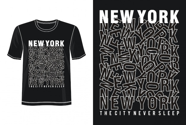 New york typografie voor print t-shirt