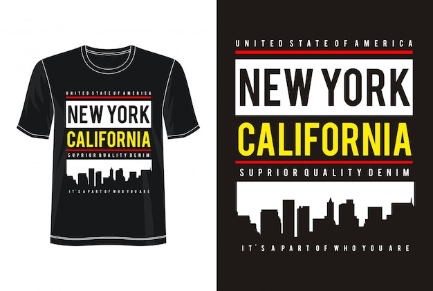 New york typografie voor printt shirt