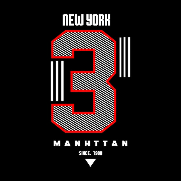 New York Typography Design T Shirt Print Vector Illustration