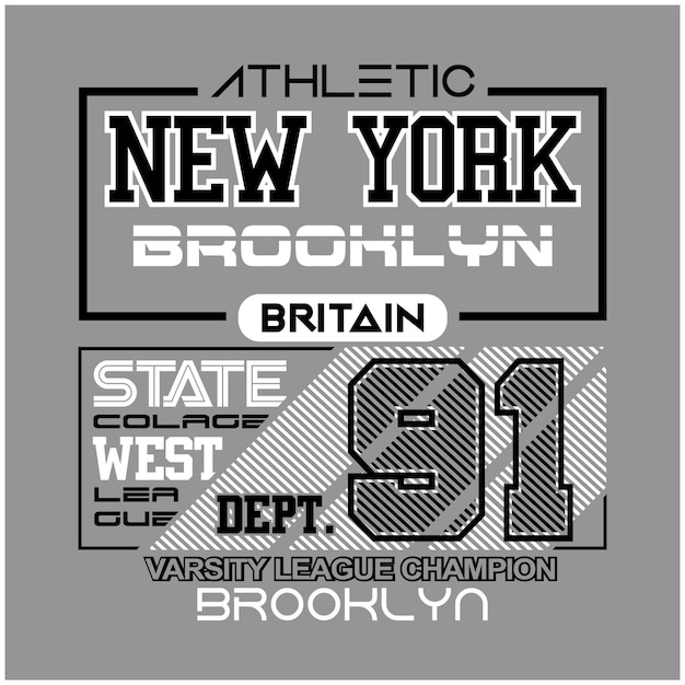Вектор Нью-йоркская типография для печати иллюстрации футболка векторное искусство винтаж