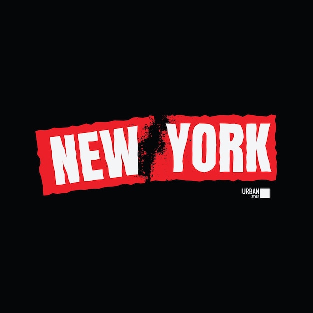 Maglietta grafica tipografica di new york e design di abbigliamento