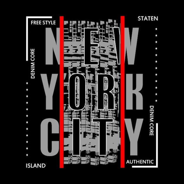 new york typography illustration vector background