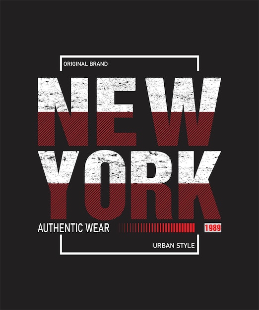 New york  typography t-shirt design print