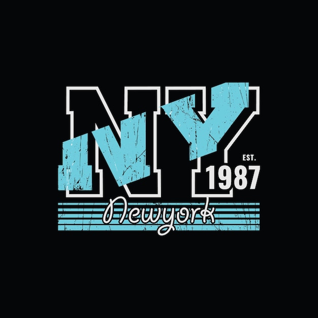 New york typography tshirt and apparel design