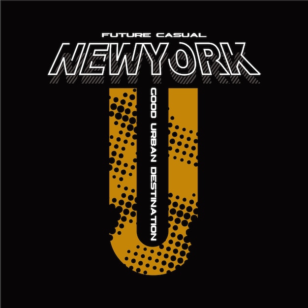 new york urban good destination design typography vector illustration for print