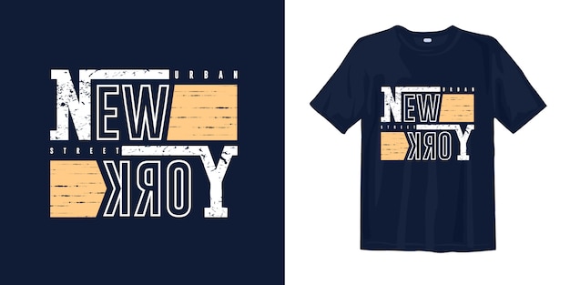 Нью-йорк городской улицы типография дизайн футболки