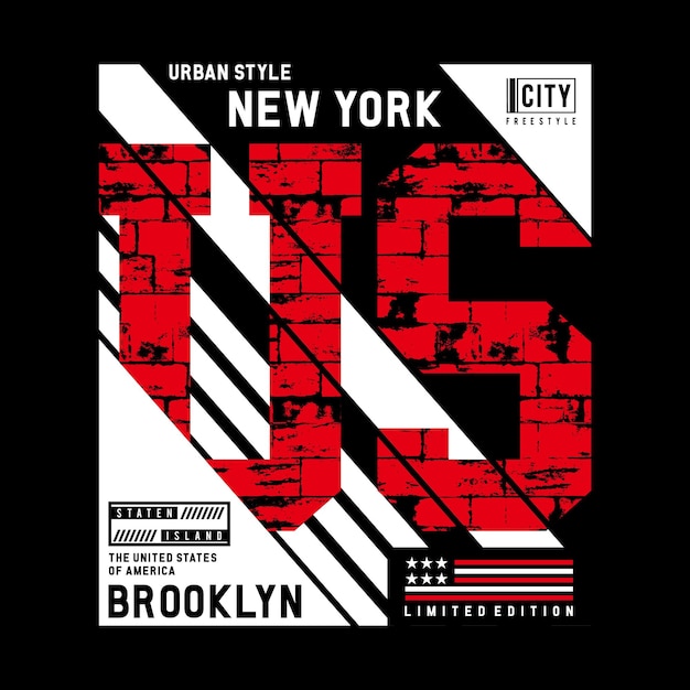 New york verenigde staten typografie voor t-shirt print