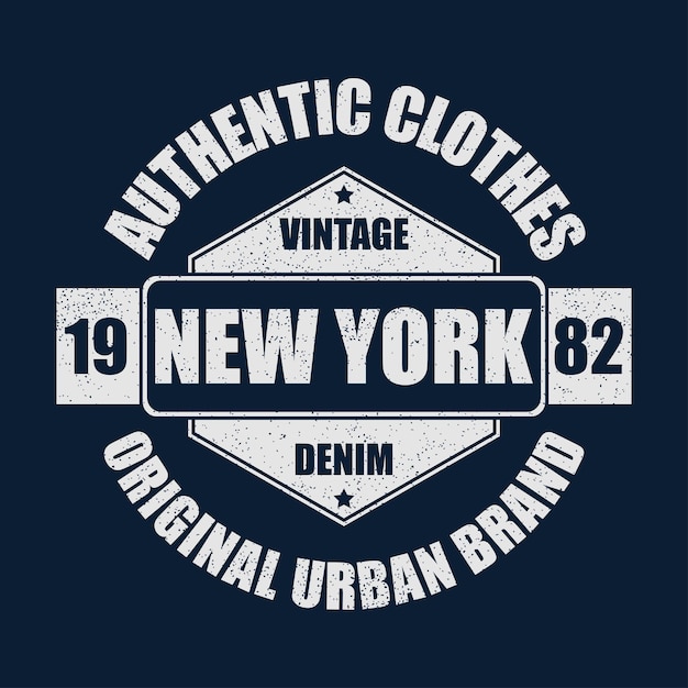 New York vintage merkafbeelding voor tshirt Origineel kledingontwerp met grunge