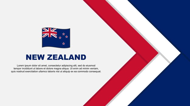 뉴질랜드 국기 추상 배경 디자인 템플릿 뉴질랜드 독립 기념일 배너 만화 벡터 그림 뉴질랜드 만화