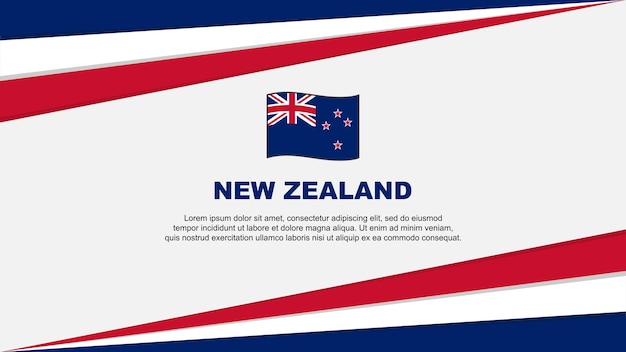 ニュージーランドの旗の抽象的な背景 デザイン テンプレート ニュージーランド独立記念日のバナー 漫画のベクトル図 ニュージーランドのデザイン