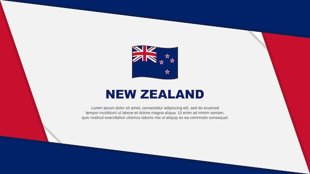 Новая Зеландия Флаг Абстрактный Фон Дизайн Шаблона Новая Зеландия День Независимости Баннер Мультфильм Векторные Иллюстрации День Независимости Новой Зеландии