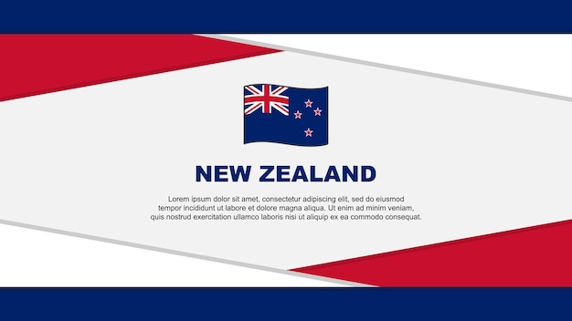 Новая Зеландия Флаг Абстрактный Фон Дизайн Шаблона Новая Зеландия День Независимости Баннер Мультфильм Векторная Иллюстрация Новая Зеландия Вектор