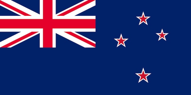 New Zealand flag simple illustration for independence day or election