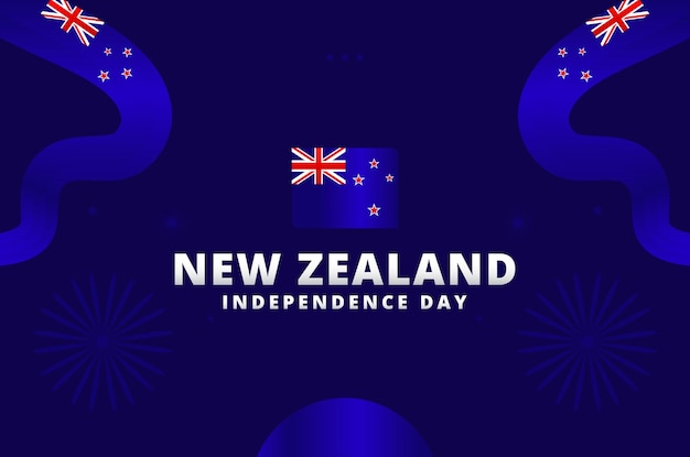 인사말 순간을 위한 뉴질랜드 독립 기념일 배경
