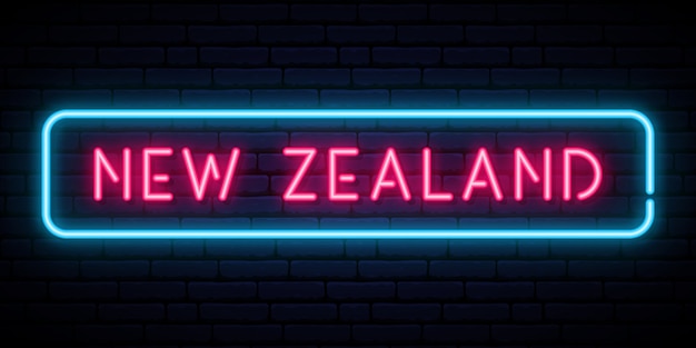 Новая Зеландия неоновая вывеска.