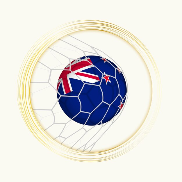 Vector new zealand scoring goal abstract football symbol