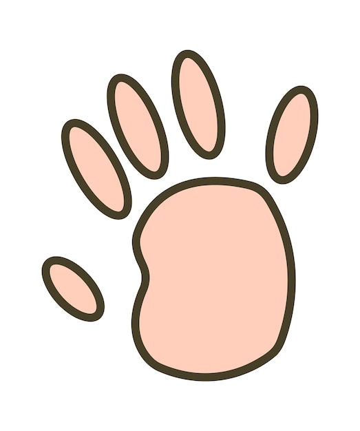 Newborn Baby Handprint Vector illustration