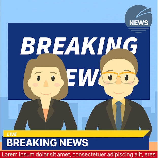 Vettore notizie anchor headline breaking news template