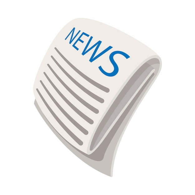 Vector news cartoon icon on a white background