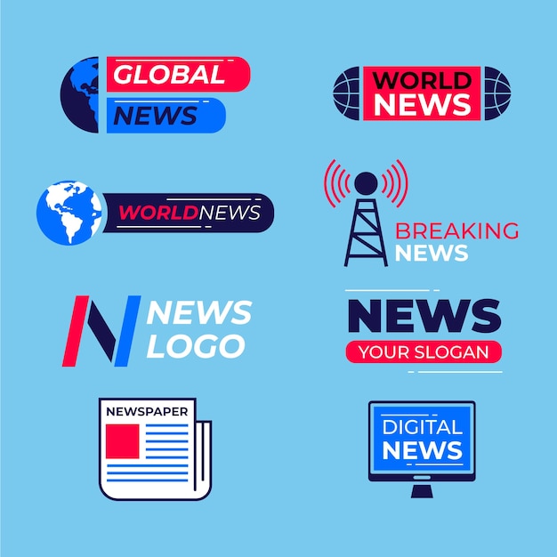 Vector news logo collection